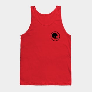 Two-Bar Helmet Minimalist Logo (Black) Tank Top